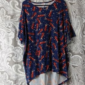 Patriotic tunic length top